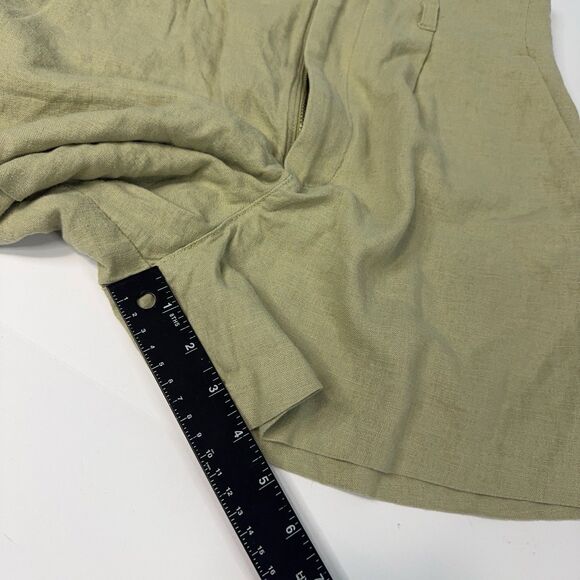 Abercrombie & Fitch Tailored Pleated Front Shorts Womens Size S Tan High Rise - Picture 8 of 9